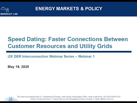 Speed Dating: Faster Connections Between Customer Resources and Utility Grids