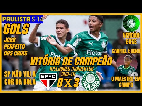 SÃO PAULO 0X3 PALMEIRAS - MELHORES MOMENTOS - GOLS - FINAL - IDA - PAULISTÃO SUB-14 - 2025