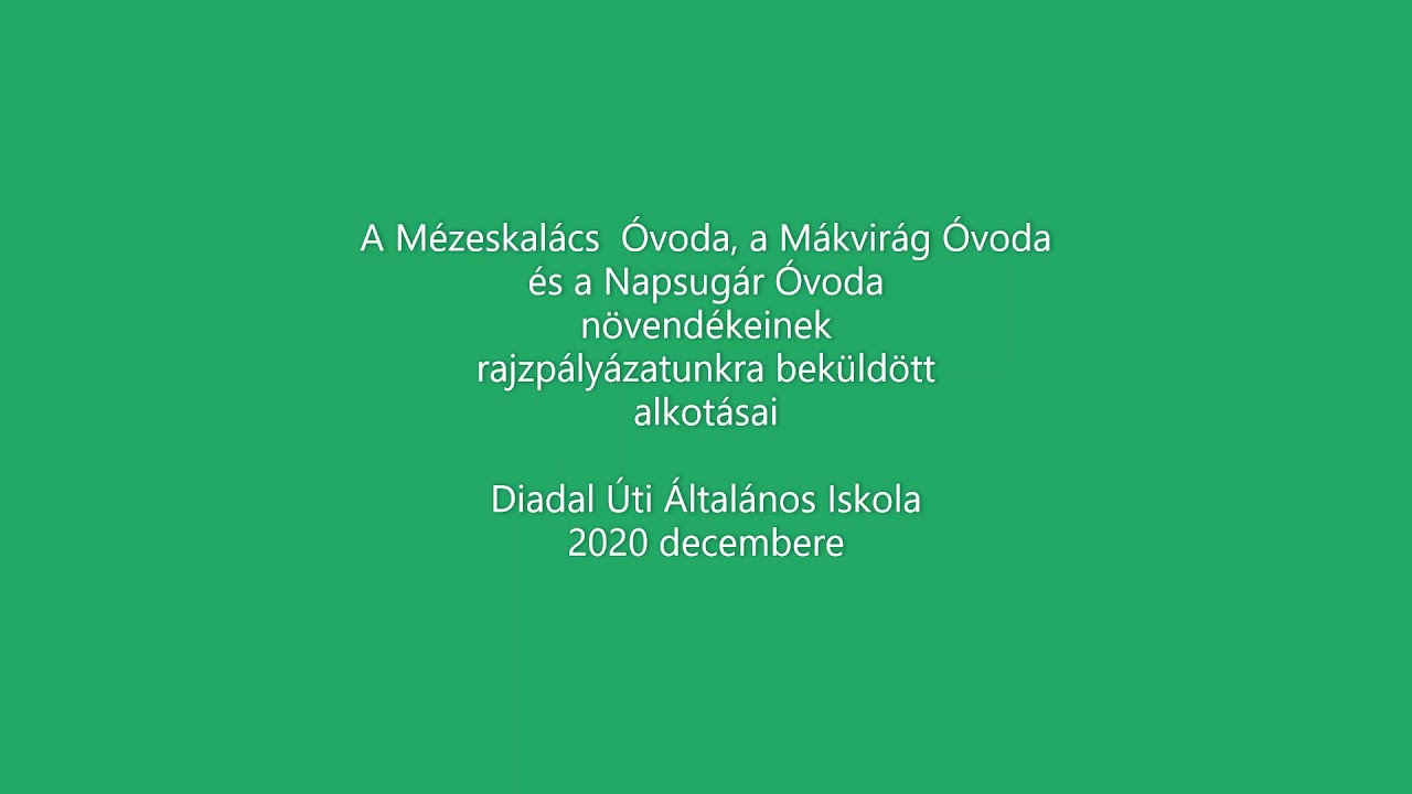 A Mézeskalács, a Mákvirág és Napsugár óvodák rajzpályázati munkái 2020.12.