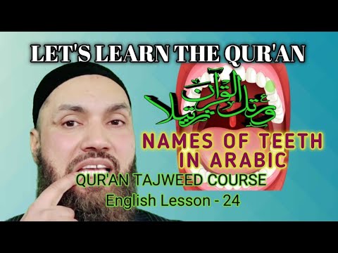 Lesson-24 | Arabic names of the teeth | Quran Tajweed Course English | Nazir Khan