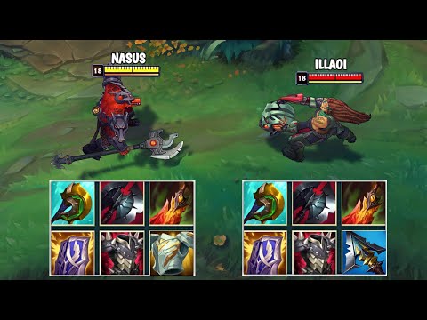 NASUS vs ILLAOI S11 FULL BUILD FIGHTS & Best Pentakills!