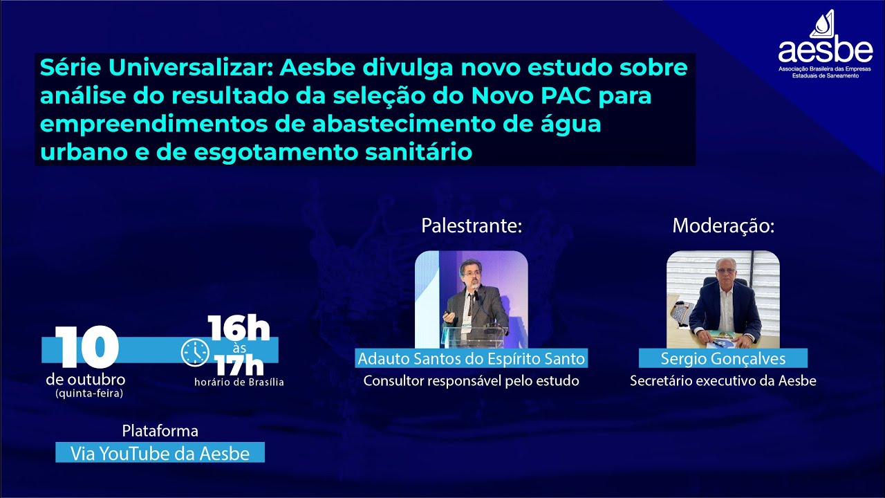 Série Universalizar: Lançamento de novo estudo sobre análise do resultado da seleção do Novo PAC