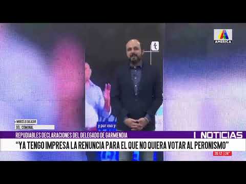 Declaraciones del Delegado Comunal de Garmendia: “Renuncia lista para el que no vote al Peronismo”