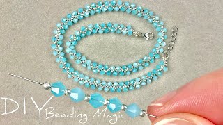 Amazing! Very EASY Beaded Necklace Tutorial for Beginners: Beads Jewelry Making