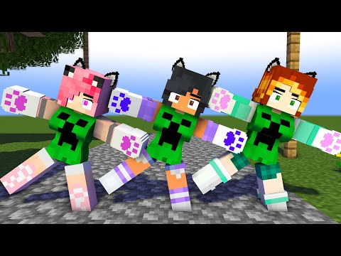 first meet yay! arigato tutu creeper aphmau family and friends - minecraft animation #shorts