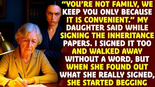 "You're not family, we only keep you because it is convenient." My daughter said that while..
