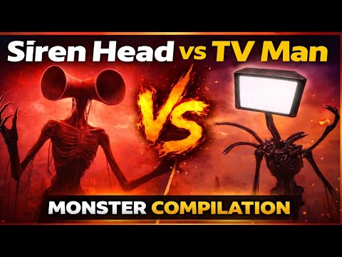 Siren Head vs TV Man | Analog Horror Monsters Compilation | Creepy Animation