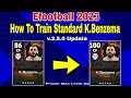 How To Upgrade K.Benzema In Pes 2023 | K.Benzema Max Training Tutorial In Efootball 2023.