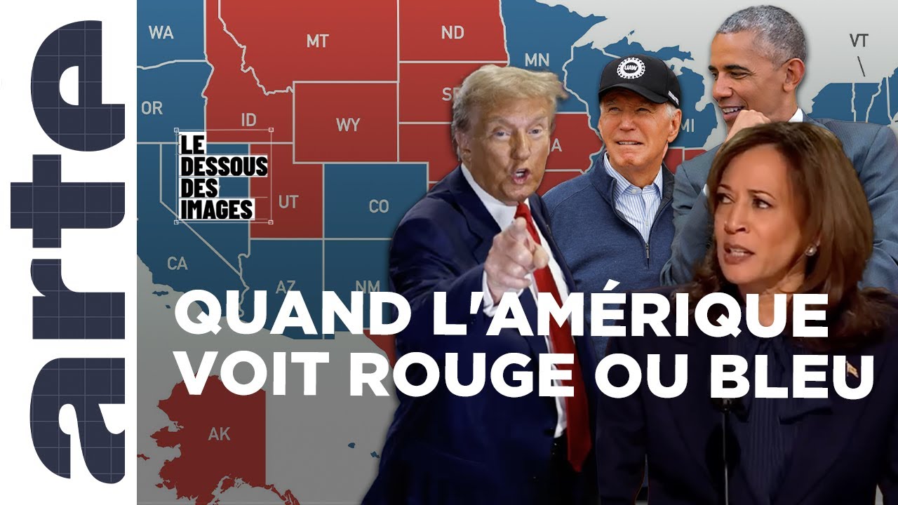 Élections présidentielles américaines : la vraie histoire du rouge et du bleu  Le dessous des images