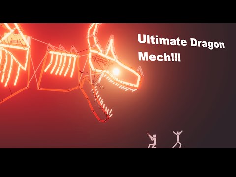 Ultimate Dragon Mech Destruction In People Playground