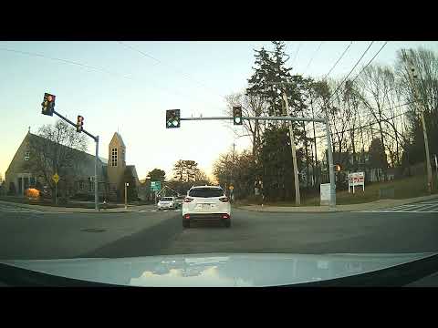 Evening drive in Milton, Massachusetts