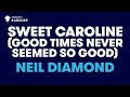 Sweet Caroline (Good Times Never Seemed So Good) in the Style of "Neil Diamond" (with lead vocal)