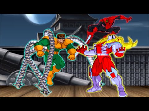 DOCTOR OCTOPUS VS OMEGA RED & SUPERIOR SPIDERMAN | MARVEL VS CAPCOM MUGEN