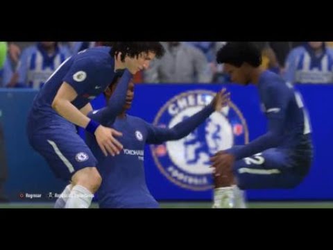 Gol de Hudson-Odoi Chelsea 4 Brighton 3 English Premier League Fecha 20 FIFA 18