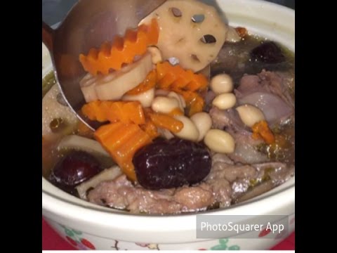 HOW TO COOK LOTUS SOUP WITH PEANUT (LING NGAU SOUP)