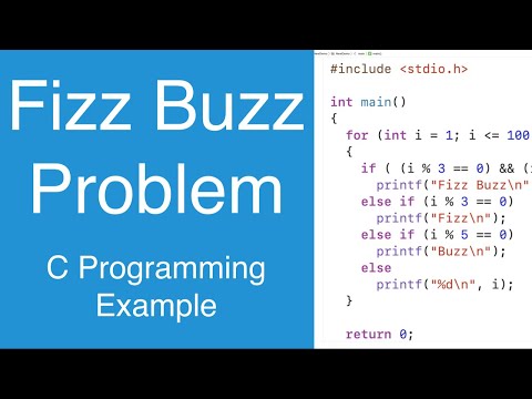 Fizz Buzz Problem C Programming Example