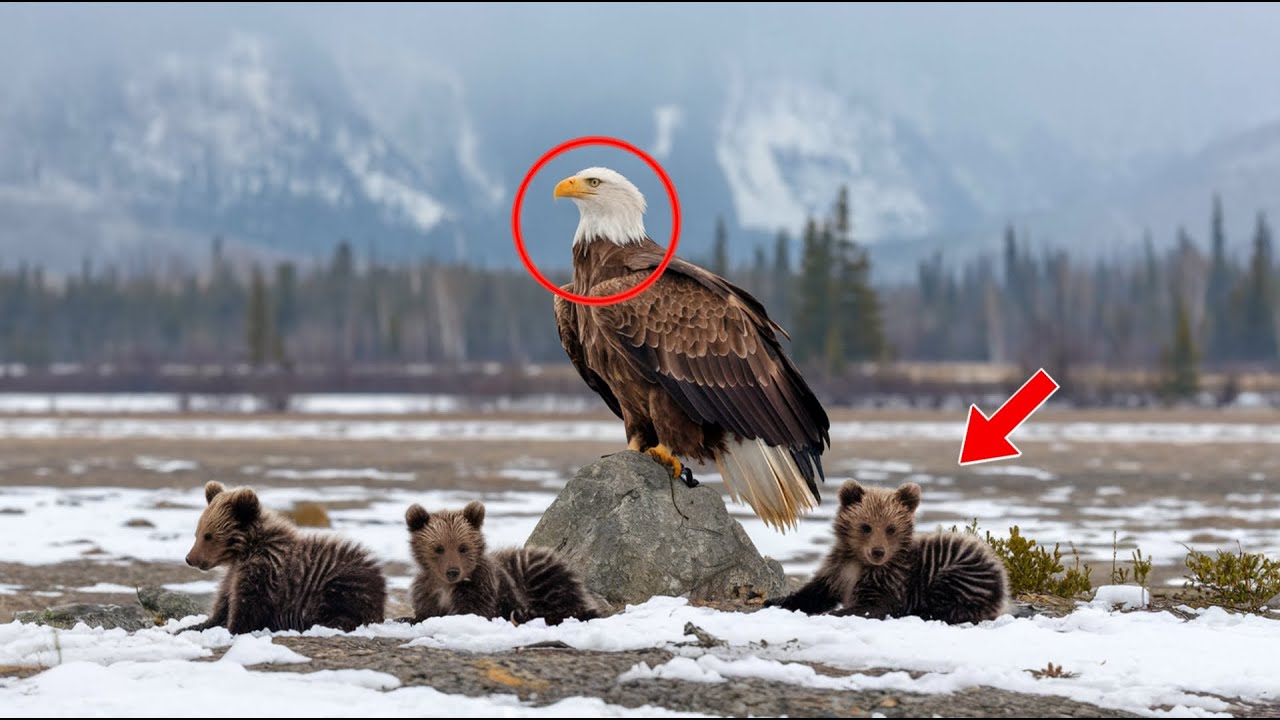 Eagle Finds Three Crying Bear Cubs, and Then Something Incredible Happens Two Years Later!