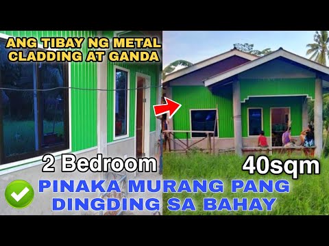 2 Bedroom 20x22FT METAL CLADDING ANG PINAKA MURANG PANG DINGDING SA BAHAY | HALF CEMENT 40SQM