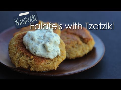 ヴィーガンのタザジキを使ったファラフェル (Wannabe Falafels with Vegan Tzatziki)