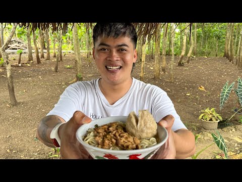 Jumbo Meatball Chicken Noodles in the Middle of a Teak Garden Fight!!!