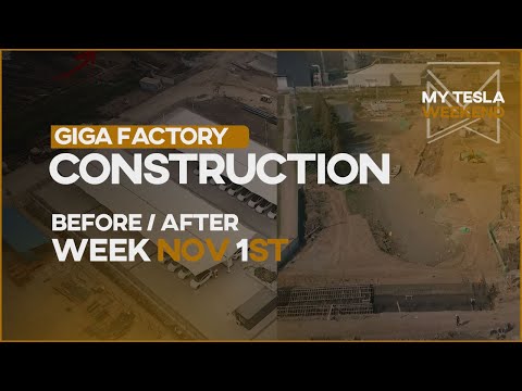 Tesla GigaFactories before & after weekly progress for last week of October (plus Nikola site!)