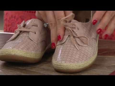 Clarks Perforated Leather Lace-Up Shoes - Danelly Millie on QVC