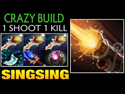 WTF IS THIS 3 RAPIERs Sniper with Aghanim's Scepter!! I'M DONE SingSing Dota 2