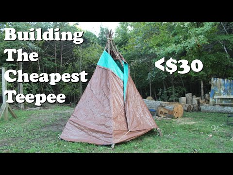 DIY Making the Cheapest Teepee Using a Poly Tarp
