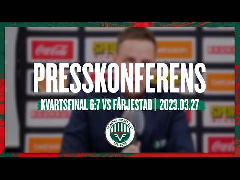 Frölunda: Youtube: Presskonferensen efter kvartsfinal 6:7