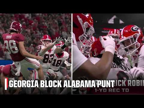 Georgia BLOCKS Alabama's punt to set up TD-scoring drive in SEC Championship | ESPN College Football