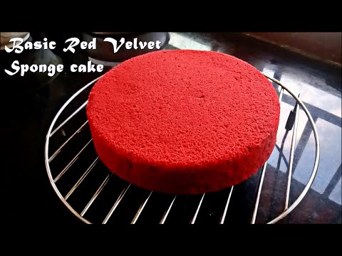 Basic Red Velvet Sponge Cake Recipe | Easy & Simple Basic Sponge Cake | How to make Red Velvet Cake
