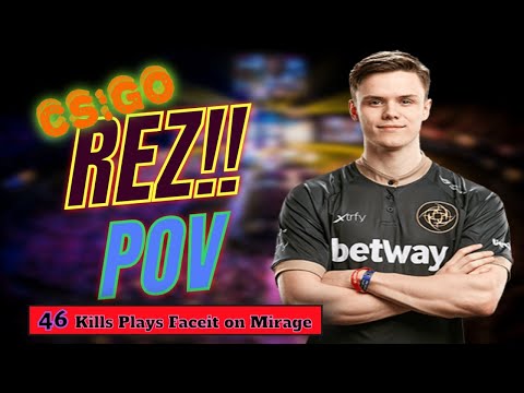 CS:GO POV 👀 REZ plays FACEIT ▶ 46-15 kills Mirage