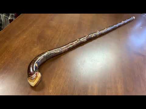 Blackthorn shillelagh with natural curving handle.