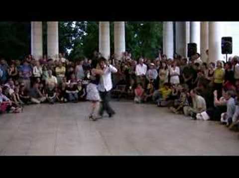  Corina de la Rosa  and  Julio Balmaceda  are  dancing  to  the  milonga  "  Milongue Del Ayer  "