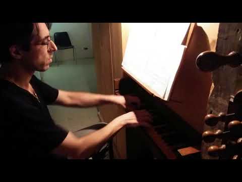 L'organista Dario Paolini prova l'"Alderano & Spada" di Greccio (Ri)