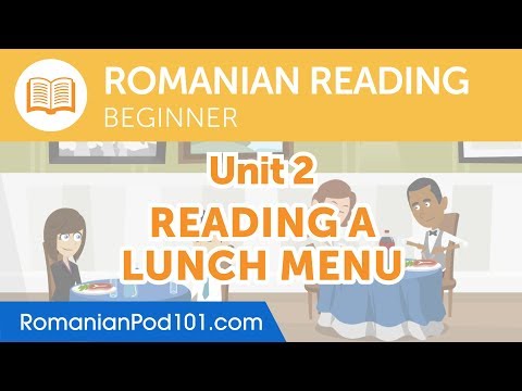 Romanian Beginner Reading Practice - Reading a Lunch Menu