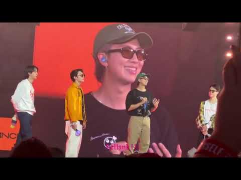 220408 Army bomb wave + Ending ment (RM says ignore the haters 🖕🏼) BTS PTD on stage Las Vegas Day 1