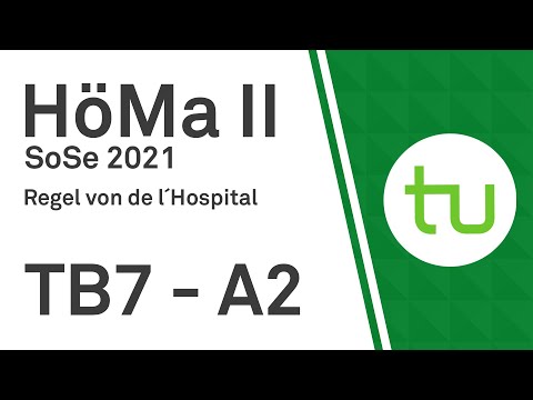 Regel von de l'Hospital - TU Dortmund, Höhere Mathematik II (BCI/BW/MLW)