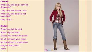 Who Said Hannah Montana Lyrics