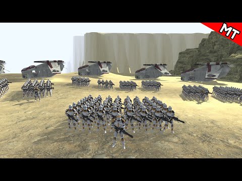 HUGE 212th CLONE BATTALION Attack on a CIS Base! - Men of War 2 - Star Wars Mod