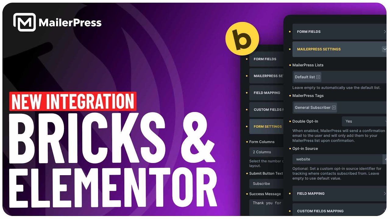 MailerPress 1.2 Tutorial: Native Integration with Bricks & Elementor!