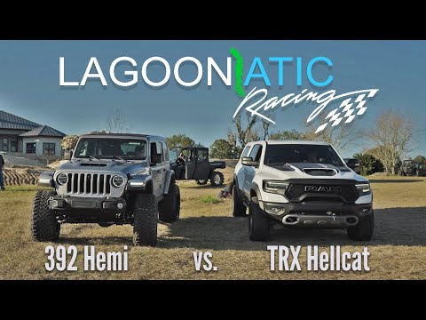 LAGOONATICS - Ram TRX Hellcat vs. Jeep Wrangler Rubicon 392 Hemi
