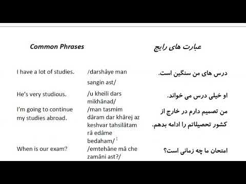 Farsi Conversation: Most Common Words and Phrases: Lesson 37: How was your exam?