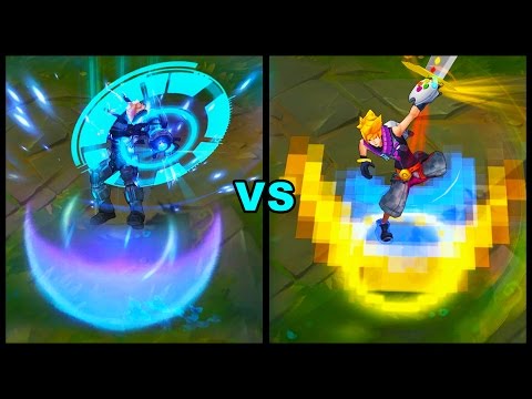 Pulsefire Ezreal vs Arcade Ezreal Ultimate vs Epic Skins Comparison (League of Legends)