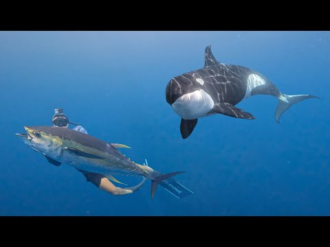 Most INSANE Killer Whale Moment | Spearfishing Tuna with ORCAS in Costa Rica