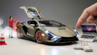 Unboxing Lamborghini Revuelto / Sián Diecast with REAL Smoke Feature😍Diecast Model Car 1:24 Scale RP