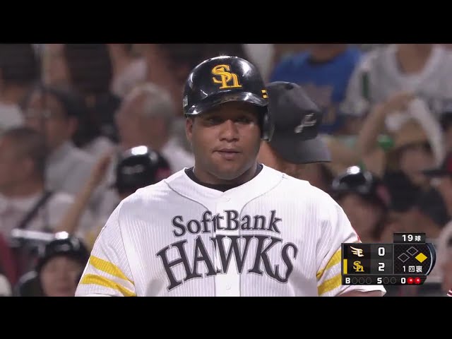 【1回裏】2アウトからチャンスを作ってホークス・デスパイネが返した!! 2018/8/14 H-E