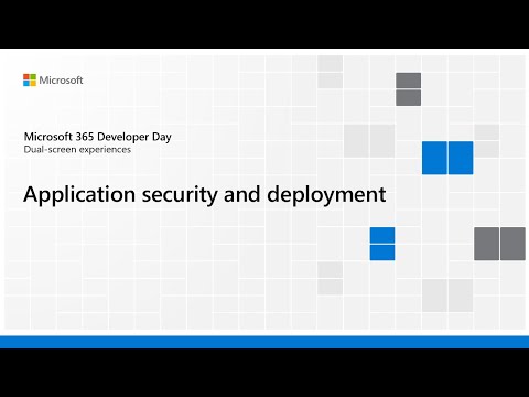 Application security and deployment