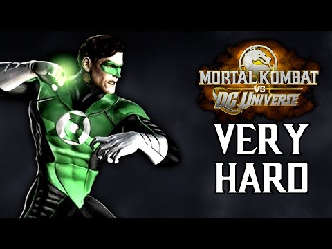 Mortal Kombat Vs. DC Universe - Green Lantern Arcade Mode (VERY HARD) NO MATCHES LOST