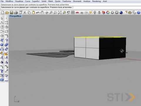 Videocorso McNeel Rhinoceros V4 - Lezione 28 - Superficie da curve planari
